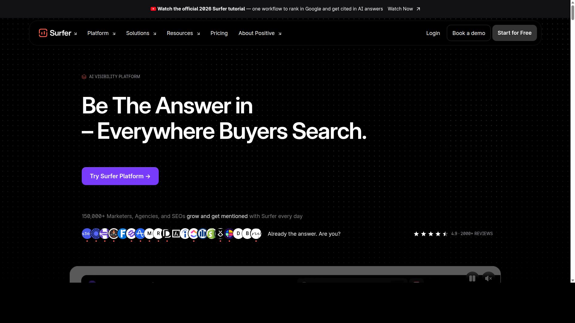 SurferSEO website